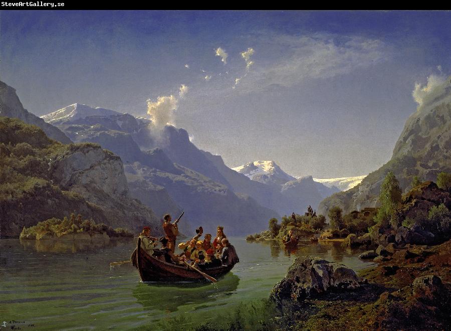 Adolph Tiedeman Brudfarden i Hardanger